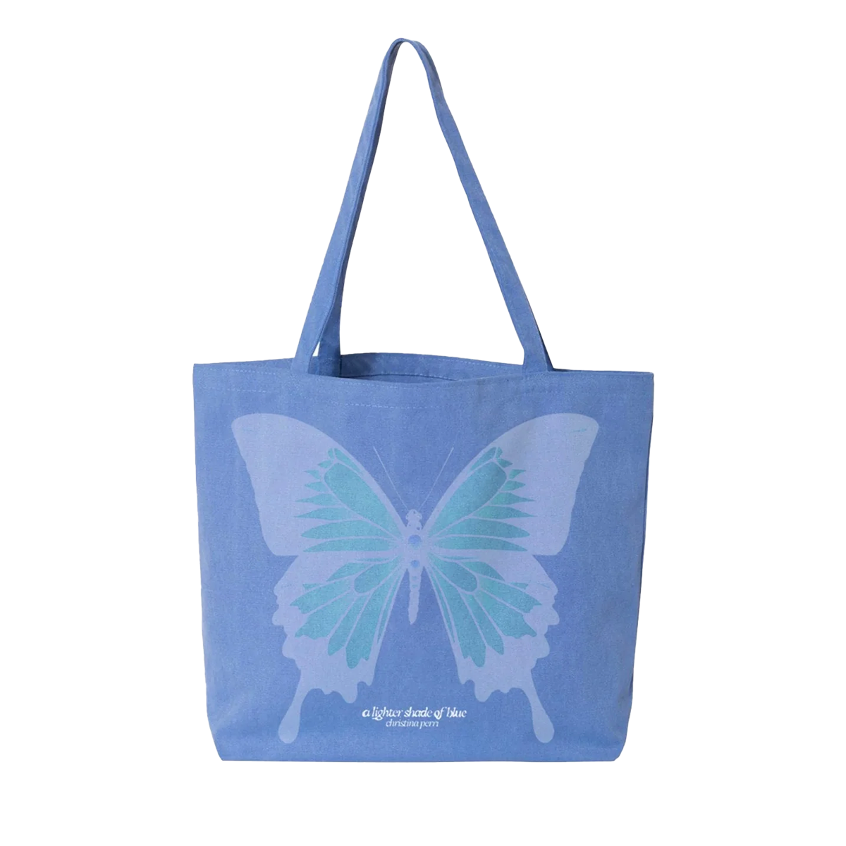A Lighter Shade of Blue Butterfly Tote