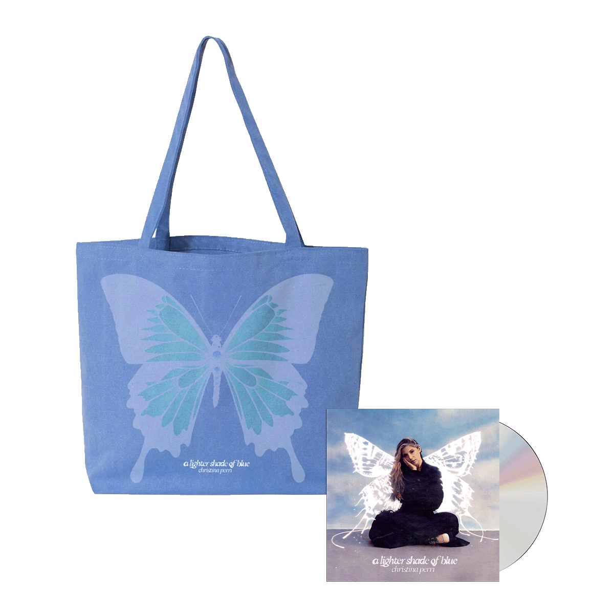A Lighter Shade of Blue CD + Butterfly Tote Bundle