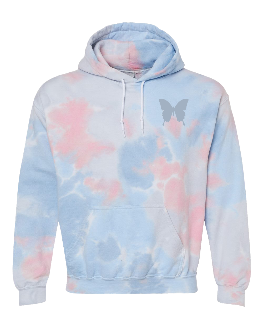 Blue and pink tie dye hoodie sales
